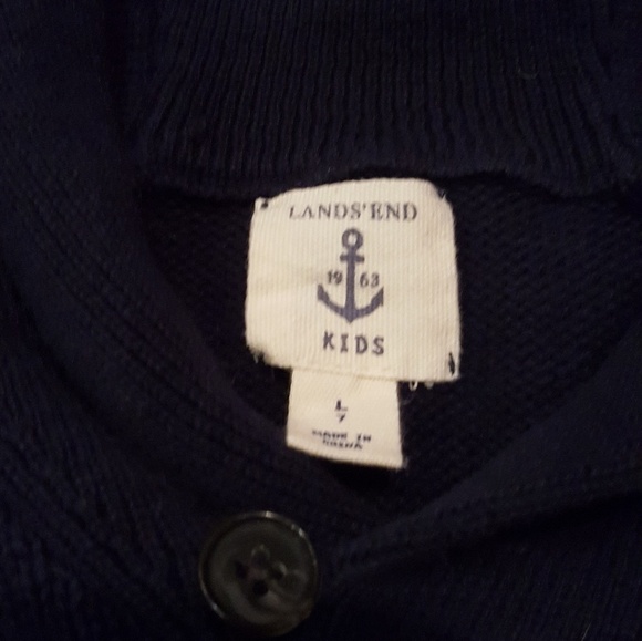 Lands' End Boy's Snowflake Sweater - Picture 4 of 4